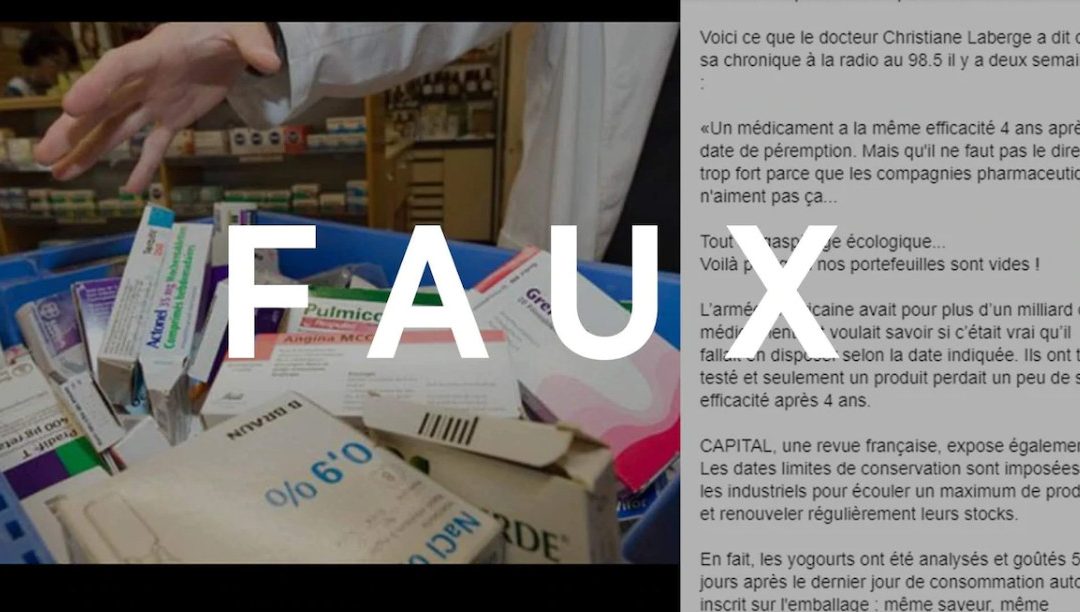 Non, tous les médicaments ne restent pas efficaces après leur date de péremption