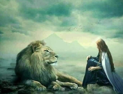La dame et le lion